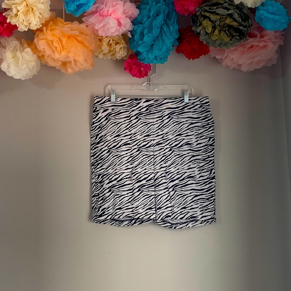 Zebra Print 9-inch Stretchy Shorts